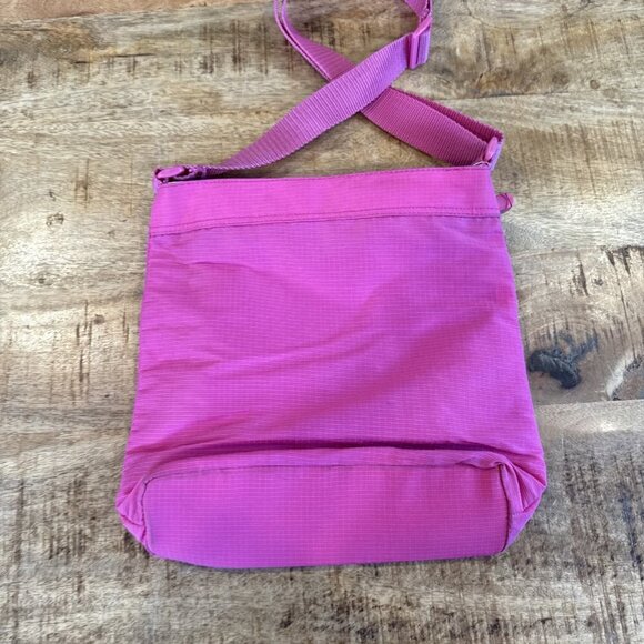 Vintage Y2K Fossil Surfco Canvas Shoulder Bag Pink Blue Hibiscus Island Hawaiian - Picture 4 of 10